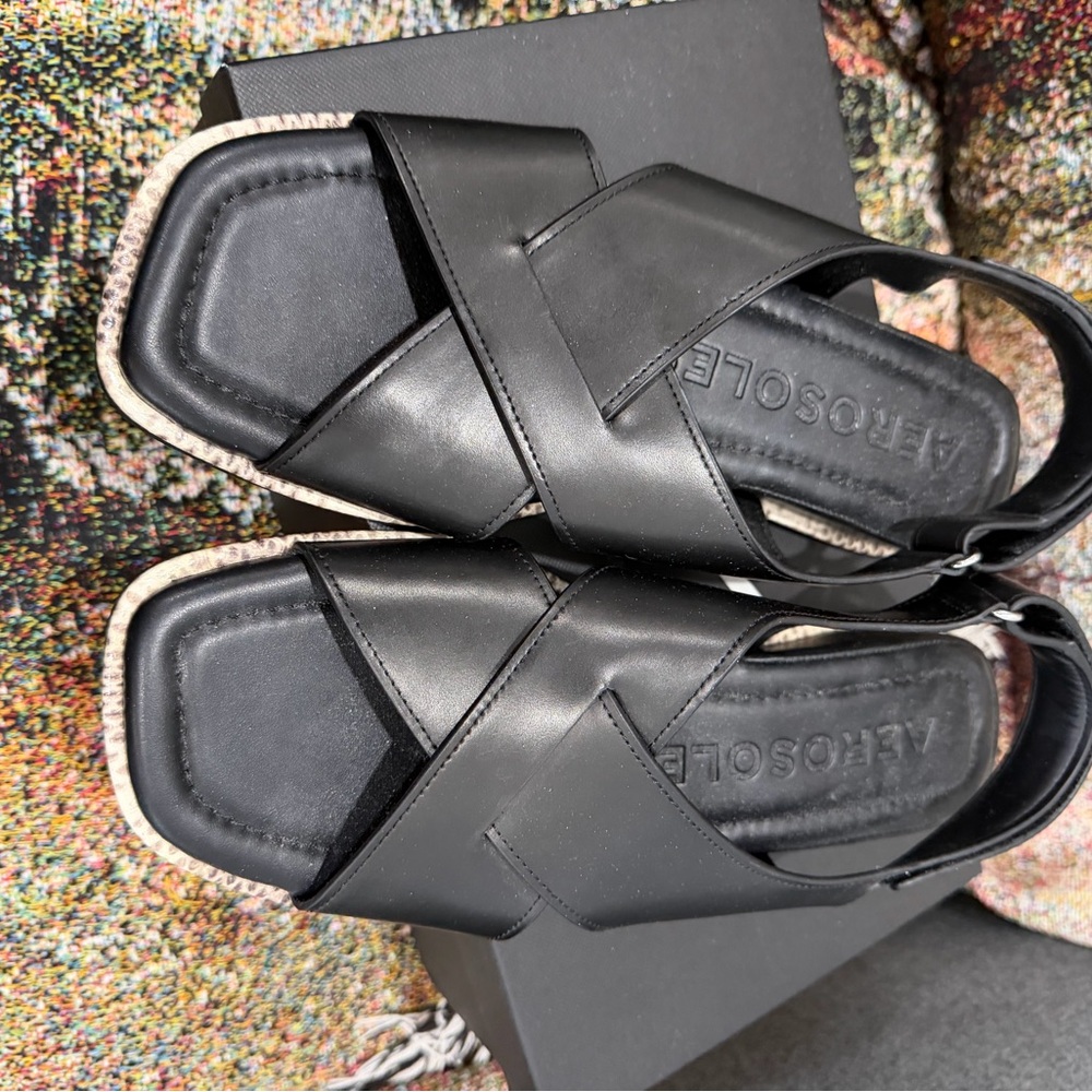 Aerosoles black sandals